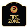 Signmission Designer Series Sign-No Parking, Black & Gold Aluminum Architectural Sign, 18" x 18", BG-1818-24653 A-DES-BG-1818-24653